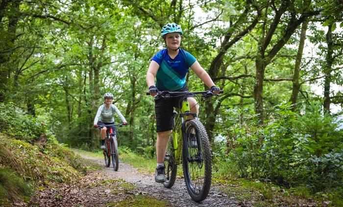 Mountain biking in Byrgwm, Brechfa Forest